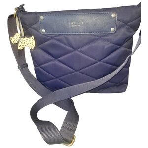 Radley London Dark Blue Nylon Charleston Quilted Lightweight Crossbody Bag.